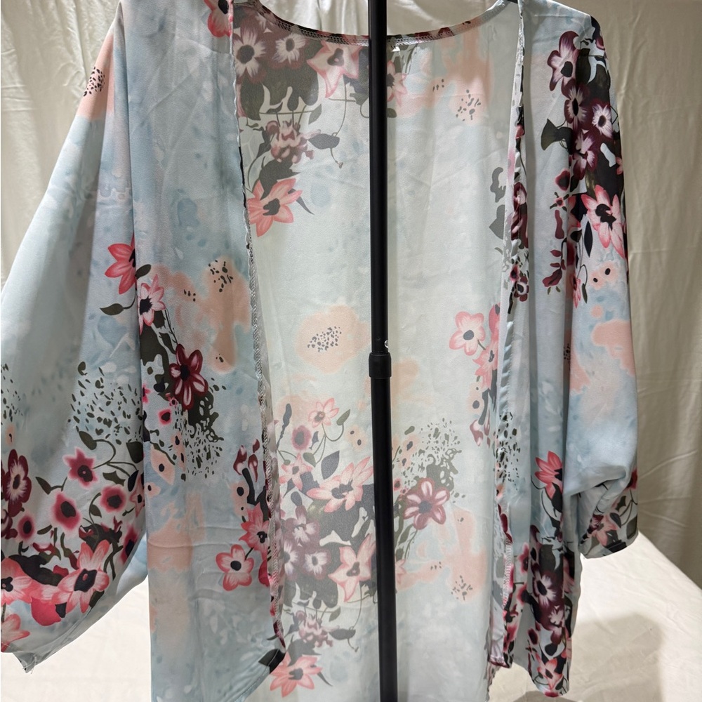 Floral Sheer Kimono Cardigan